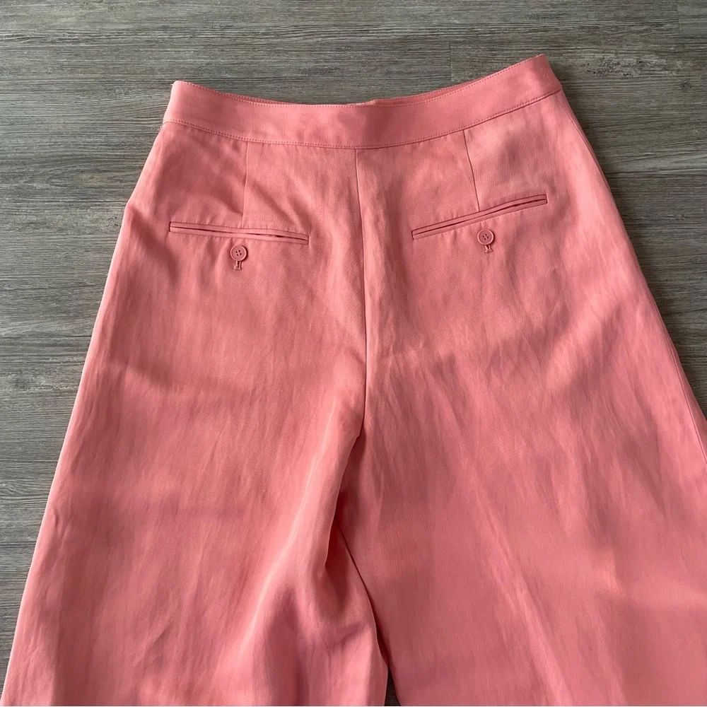 NWT Club Monaco Caroline High Rise Wide Leg Flare Pants Pink 8